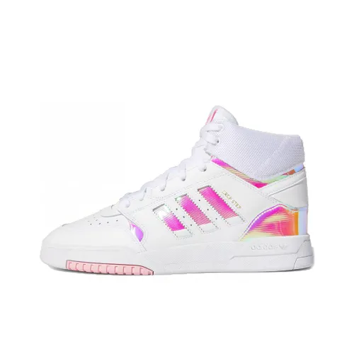 Adidas Originals Drop Step Slip-resistant Shock Absorbers High Top Скейтборд Кроссовки Женские Белые Розовые
