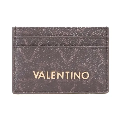 Valentino Полиуретанный держатель для карт женский темно-коричневый