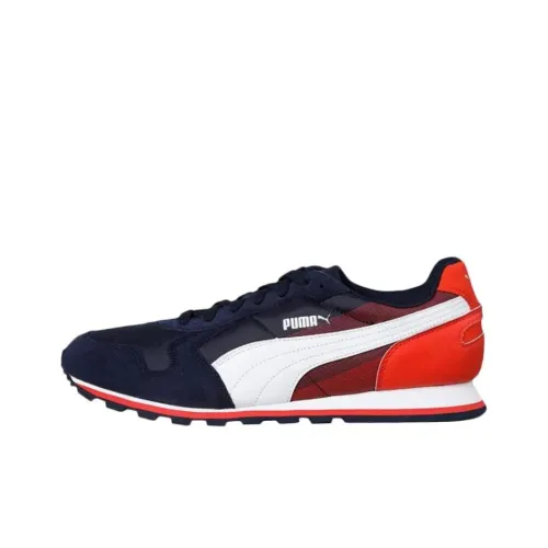PUMA St Runner Амортизирующие Дышащие Противоскользящие Низкие Беговые кроссовки Мужские Синий Желтый