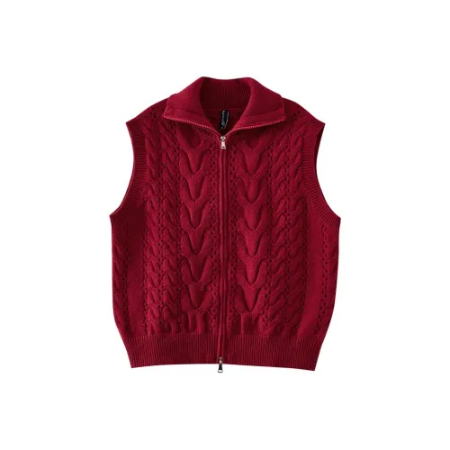 OUNIXUE Red Женские жилеты