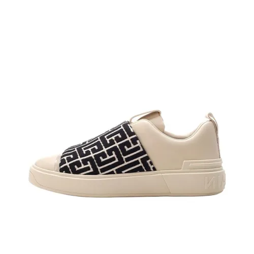 BALMAIN B Корт Низкий Топ Стильные Скейтбординги Мужской Айвори Белый