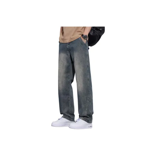 Tonlion Винтажные синие унисекс джинсы