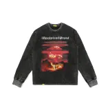 Винтажный черный с длинным рукавом