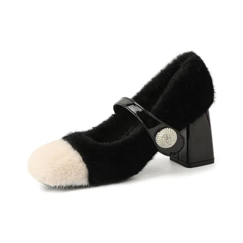 Lan Miao Грубый каблук Высокие каблуки Женские