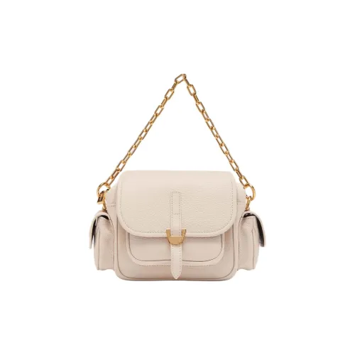 COCCINELLE GRAIN LEATHER Одно плечо Сумка Мини Женская Белая