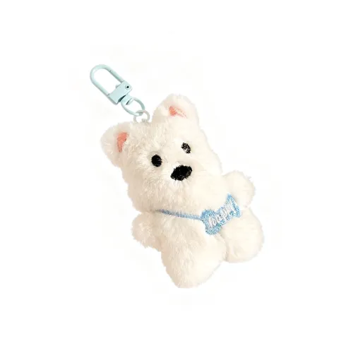MENGO Cute Healing West Highland Puppy Plush Pendant 8 см High