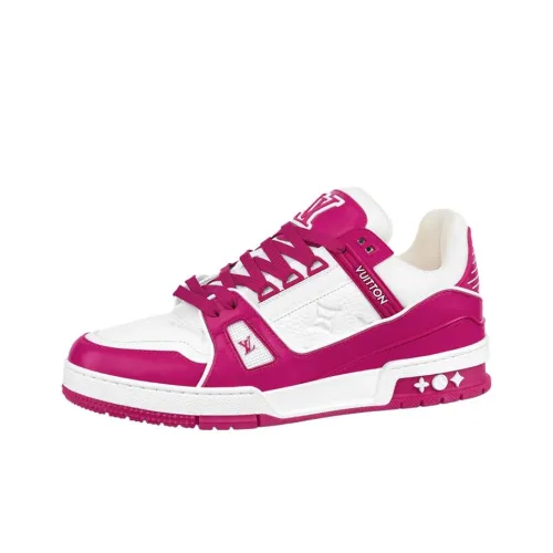 LOUIS VUITTON Тренер Low Топ Стильные Скейтбординги Унисекс Белый Фиолетовый