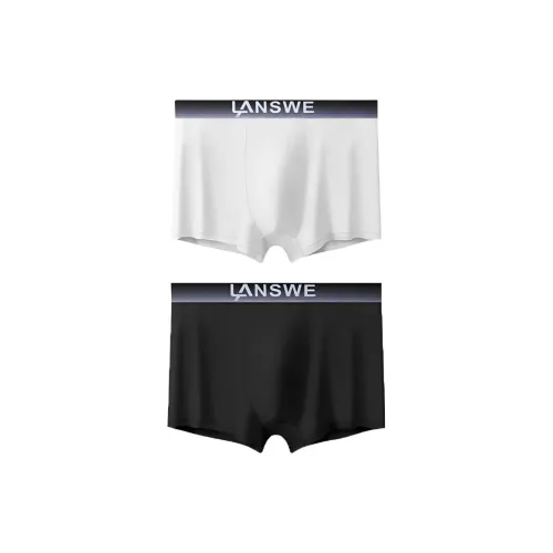 Lanza [2 упаковки] Черный + Белый Мужские боксер-шорты