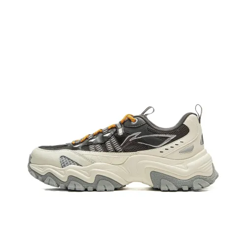 Подкладка Shan Xing противоскользящая и устойчивая к истиранию поддержка низкий топ повседневная обувь мужская серо-бежевая