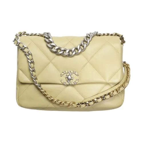 CHANEL 19Bag Lambskin Сумка через плечо Большая Женская Светло-зеленая