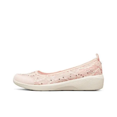 Skechers Arya Аbrasion Resistant Дышащий Низкий Топ Повседневная Обувь Женская Розовая