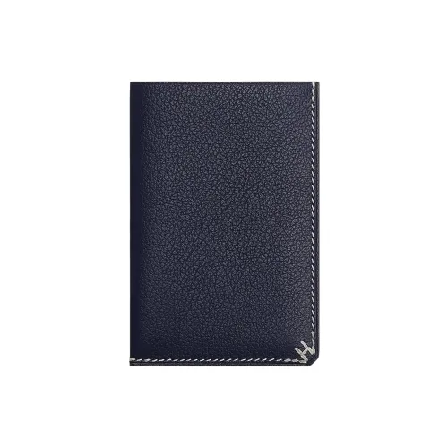 HERMES Evercolor Телячья кожа Держатель для карт Женские 2Z BLEU NUIT Полночный синий
