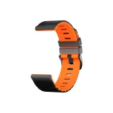 [Black Orange]Piano с текстурой Двухцветный силиконовый ремешок