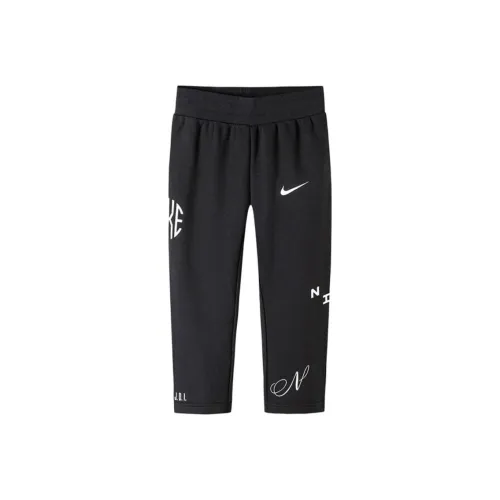 Детские 3-7 лет Nike Вязаные тренировочные штаны Глубокий черный