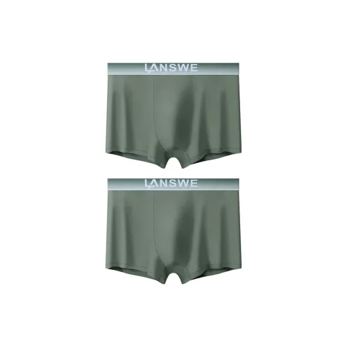 Lanza [2 упаковки] Зеленый + Зеленый Мужские боксер-шорты