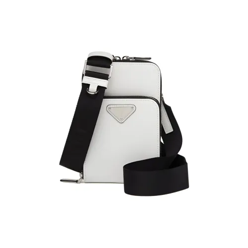 PRADA Чехол для телефона из кожи мужской белый