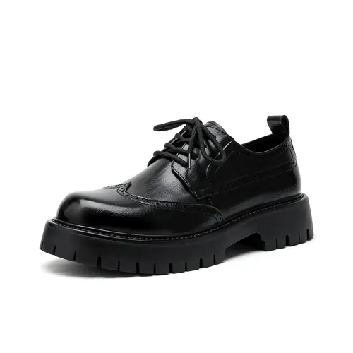 ZHENRAN Резная обувь Derby повседневная кожаная мужская