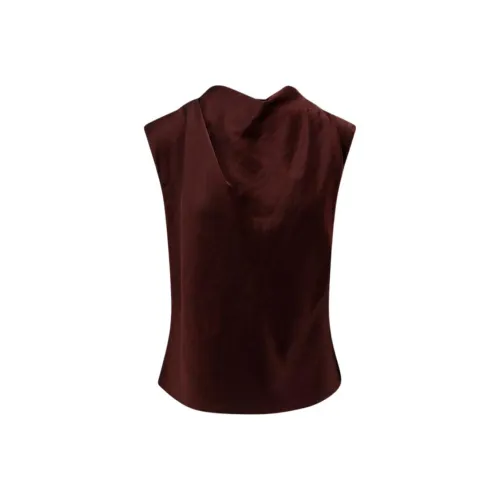 VINCE Женские майки бордового цвета