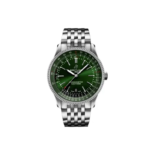 BREITLING Aviation Chronograph Collection Автоматический механический механизм Мужские часы Часы 41 мм Зеленый циферблат
