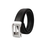 Серебряная пряжка, черный ремешок