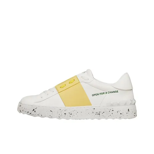 Valentino Открыто Garavani Низкий Топ Стильные Скейтбординги Женские Белые Желтые