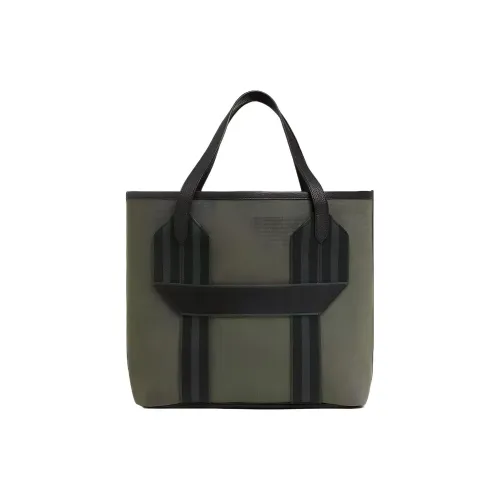 HERMES Pursangle Холст Clémence Телячья кожа Тоут Сумка Сумка для покупок Сумка Мужская Медно-зеленый Яшмовый