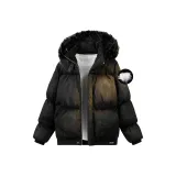 Яркий черный плюшевый с капюшоном, термический