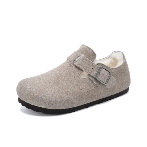 Reivanti Мода Утепленная Обувь Женская Минималистский стиль Светло-Серый Birkenstock Стиль Обувь