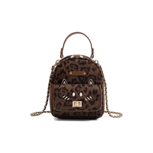 Juju Jimmy ПУ (полиуретан) Рюкзак Стандартный Женский Темно-коричневый