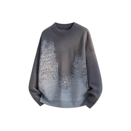 FAIRWHALE Men's Gray Photinia Sweaters FAIRWHALE Мужские Серые Свитера Фотиния