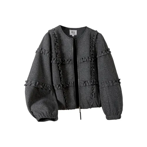 TOUCH Cropped Coat Women's Black Gray TOUCH Укороченное пальто женское черное серое