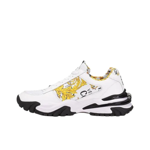 VERSACE JEANS VERSACE Устойчивый к истиранию Низкий Топ Повседневная обувь Мужская Белая