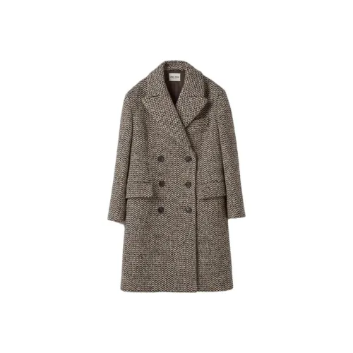 MIU MIU Какао-коричневый Женское пальто