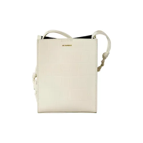 JIL SANDER Tangle Крокодил Тисненый Телячья кожа Сумка через плечо Сумка на плечо Женская Белая