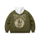 Армейский зеленый пиджак без подкладки