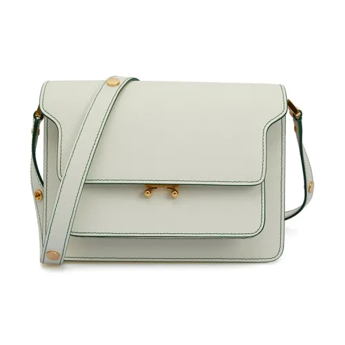 MARNI Основная часть Коровья кожа Сумка через плечо Сумка на плечо Женская Белая