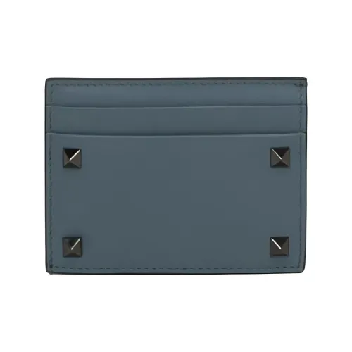 Valentino Rockstud Телячья кожа Держатель для карт Держатель для карт Мужской Серый Синий
