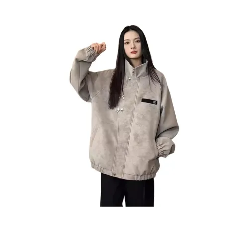 TUOFEI Серый Хлопковый пуховик Унисекс Куртки