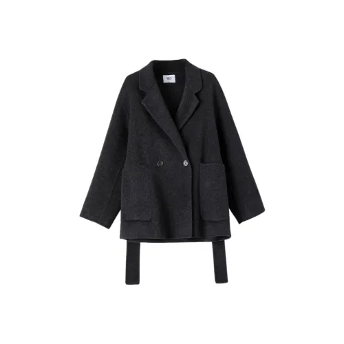 Late White Темно-серый Женское пальто