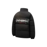 Чёрный хлопковый пуховик