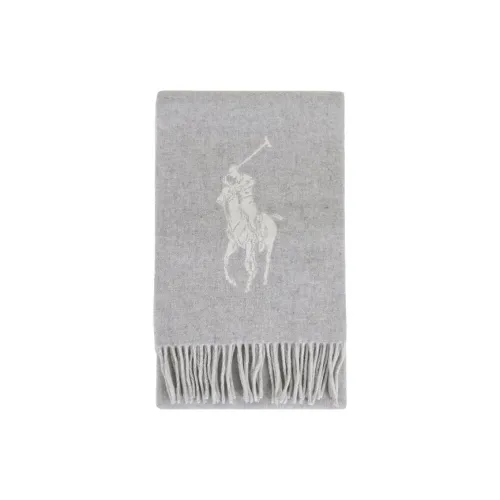 Polo Ralph Lauren Wool Knit Шарфы Унисекс Серый Светлый Бежевый