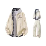 Экрю+Белый Фотиния Серый Свитшот+Экрю Брюки