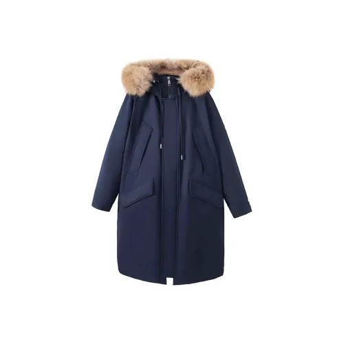 DOSOHEB Темно-синий Синий Женский Пуховик