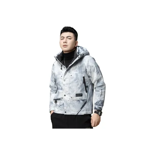 MH Snow Mountain Серый Мужской Пуховик