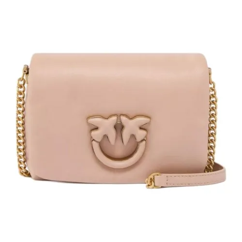 PINKO Baby Love Sheepskin Crossbody Bag Shoulder Bag Women's Pink