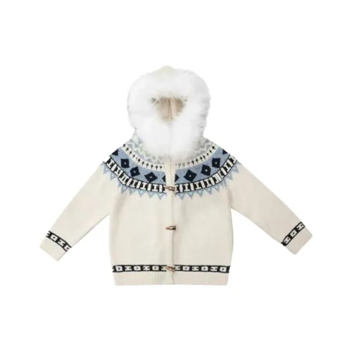 XIAOLIZI Белый Большой Меховой воротник Унисекс Свитшоты