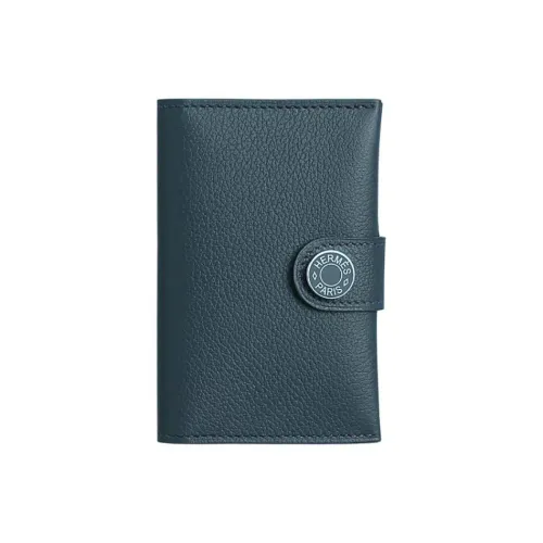 HERMES Evercolor Кожаный Картхолдер Женский 7P BLEU Немецкий размер (DE) Пруссия Прусский синий