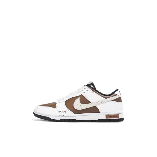 Nike Dunk Устойчивый к истиранию Легкий Амортизирующий Скейтбординг Кроссовки Слип-он Белый Детский