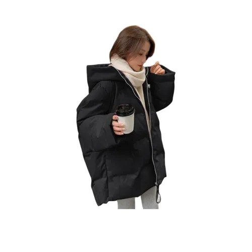 OURUOKE Черный Женский Пуховик