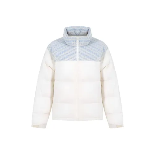 DOSOHEB Белый Пэчворк Женские Пуховики
